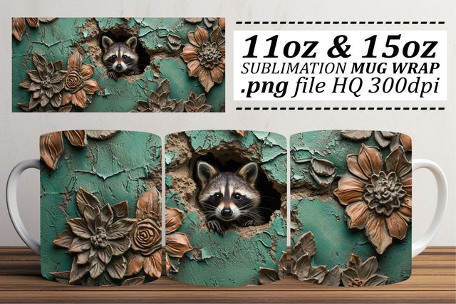 Fun Animal-Inspired 3D Mug Wraps for Sublimation Sublimation afrosvg 