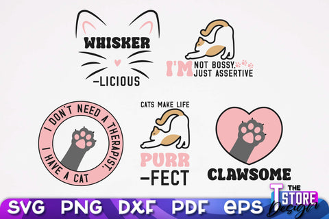 Fun Cat SVG Design | Fun Cats SVG Quotes | Funny Cat SVG Quotes v.1 SVG The T Store Design 
