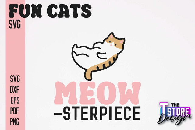 Fun Cat SVG Design | Fun Cats SVG Quotes | Funny Cat SVG Quotes v.1 SVG The T Store Design 