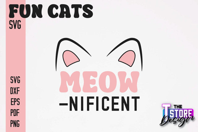 Fun Cat SVG Design | Fun Cats SVG Quotes | Funny Cat SVG Quotes v.1 SVG The T Store Design 