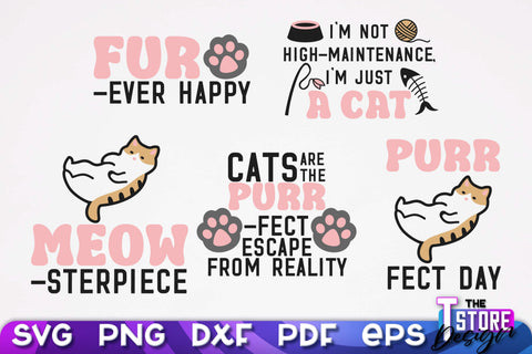 Fun Cat SVG Design | Fun Cats SVG Quotes | Funny Cat SVG Quotes v.1 SVG The T Store Design 