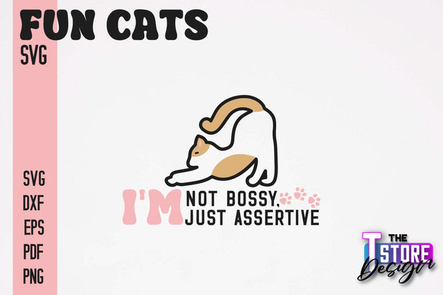 Fun Cat SVG Design | Fun Cats SVG Quotes | Funny Cat SVG Quotes v.1 SVG The T Store Design 