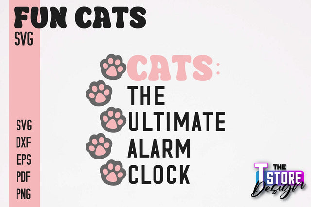 Fun Cat SVG Design | Fun Cats SVG Quotes | Funny Cat SVG Quotes v.1 SVG The T Store Design 