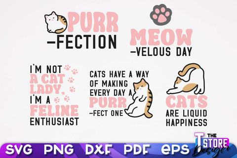 Fun Cat SVG Design | Fun Cats SVG Quotes | Funny Cat SVG Quotes v.2 SVG The T Store Design 
