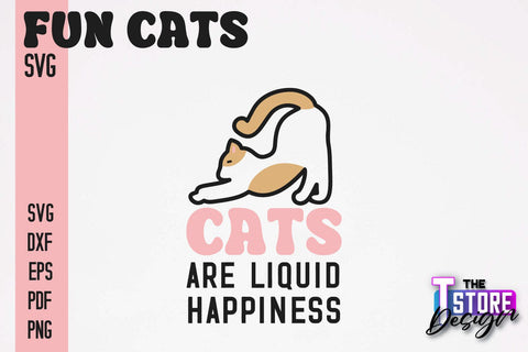 Fun Cat SVG Design | Fun Cats SVG Quotes | Funny Cat SVG Quotes v.2 SVG The T Store Design 