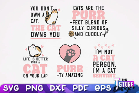 Fun Cat SVG Design | Fun Cats SVG Quotes | Funny Cat SVG Quotes v.2 SVG The T Store Design 