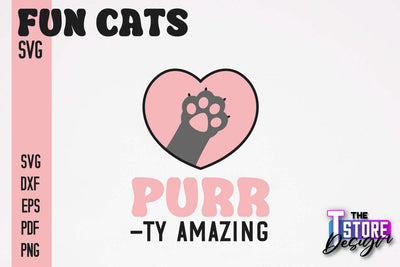 Fun Cat SVG Design | Fun Cats SVG Quotes | Funny Cat SVG Quotes v.2 SVG The T Store Design 