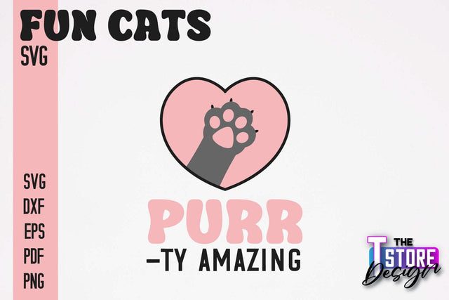 Fun Cat SVG Design | Fun Cats SVG Quotes | Funny Cat SVG Quotes v.2 SVG The T Store Design 
