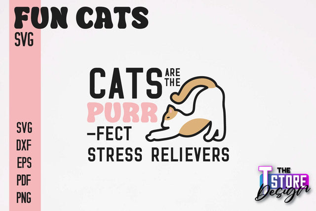 Fun Cat SVG Design | Fun Cats SVG Quotes | Funny Cat SVG Quotes v.2 SVG The T Store Design 