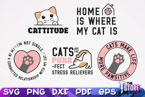 Fun Cat SVG Design | Fun Cats SVG Quotes | Funny Cat SVG Quotes v.2 SVG The T Store Design 