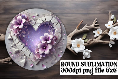 Fun circle designs for keychains, ready for colorful use! , 3D Heart Sublimation afrosvg 