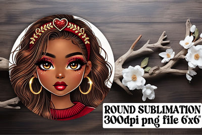Fun circle designs, perfect for keychain sublimation projects! , Love Girl Sublimation afrosvg 