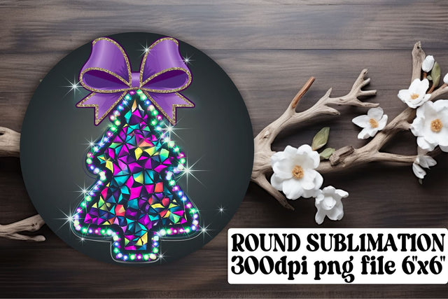 Fun circle designs, perfect for keychains and sublimation! , Neon Xmas Sublimation afrosvg 