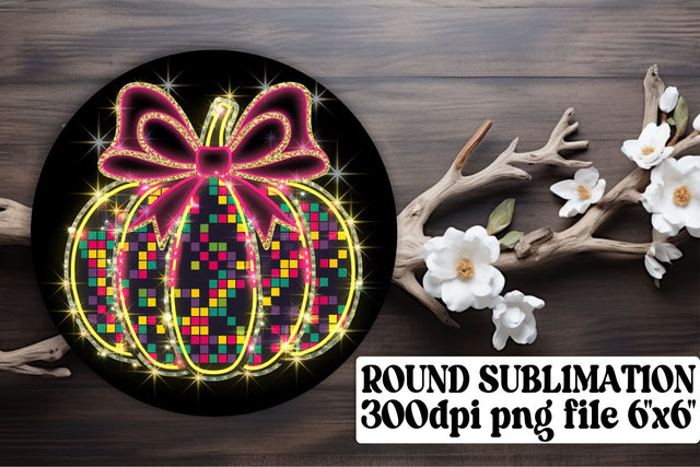 Fun circle PNGs for unique keychains, perfect for sublimation! , Neon Fall Sublimation afrosvg 