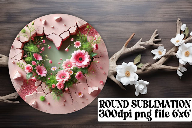 Fun designs for keychains, ready for vibrant circle projects! , 3D Heart Sublimation afrosvg 