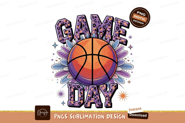 Fun Game Day Basketball Graphic Design Sublimation Designangry 