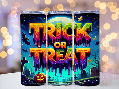 Fun Halloween Tumbler, Trick Or Treat Wrap, 20 oz Halloween Design, Spooky Tumbler, PNG File for Tumbler, Halloween Party Decor, Cute Halloween Mug, Trick Or Treat Design Sublimation SvggirlplusArt 