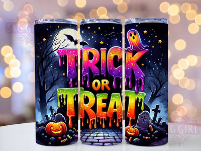 Fun Halloween Tumbler, Trick Or Treat Wrap, 20 oz Halloween Design, Spooky Tumbler, PNG File for Tumbler, Halloween Party Decor, Cute Halloween Mug, Trick Or Treat Design Sublimation SvggirlplusArt 