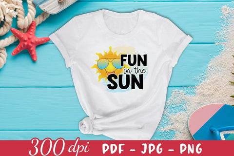 Fun in the Sun | Summer Sublimation Design Sublimation CraftLabSVG 