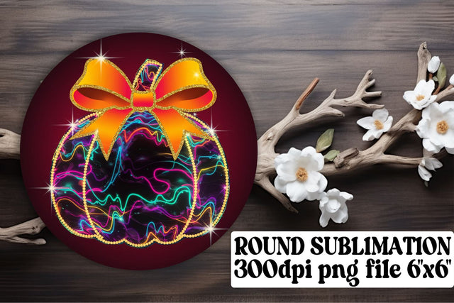 Fun keychain designs, ready for vibrant round PNG sublimation! , Neon Fall Sublimation afrosvg 