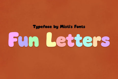 Fun Letters Font Misti's Fonts 
