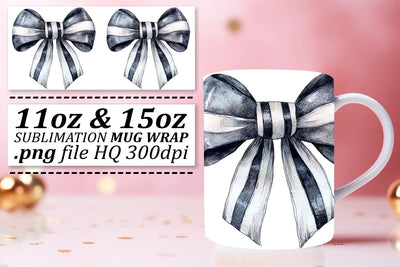 Fun mug wraps, ideal for parties and events! , Bow Sublimation afrosvg 