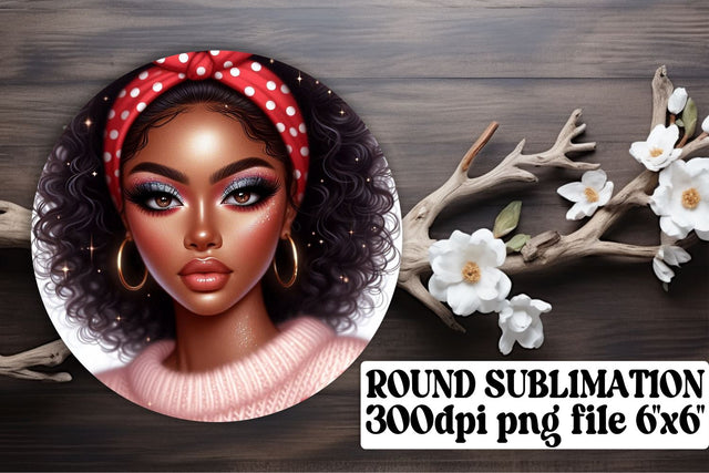 Fun round designs for custom keychains, sublimation-ready! , Love Girl Sublimation afrosvg 