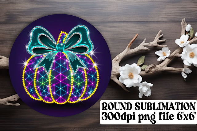 Fun round designs for custom keychains, sublimation-ready! , Neon Fall Sublimation afrosvg 