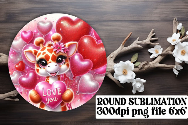 Fun round designs for custom keychains, sublimation-ready! , Valentines Sublimation afrosvg 