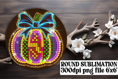 Fun round PNG files, great for keychain sublimation ideas! , Neon Fall Sublimation afrosvg 