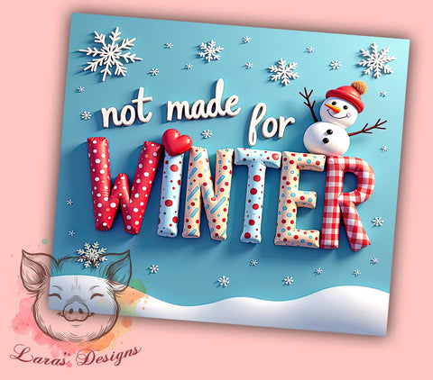 Fun Snowman Christmas Winter Tumbler Wrap, Snowman Design, 20oz Tumbler, Sublimation Wrap, Winter Drinkware, Holiday Gift, Fun Christmas Mug Sublimation Lara' s Designs 