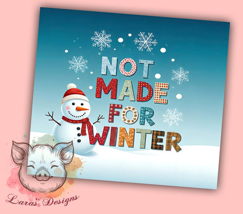 Fun Snowman Christmas Winter Tumbler Wrap, Snowman Design, 20oz Tumbler, Sublimation Wrap, Winter Drinkware, Holiday Gift, Fun Christmas Mug Sublimation Lara' s Designs 