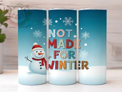 Fun Snowman Christmas Winter Tumbler Wrap, Snowman Design, 20oz Tumbler, Sublimation Wrap, Winter Drinkware, Holiday Gift, Fun Christmas Mug Sublimation Lara' s Designs 