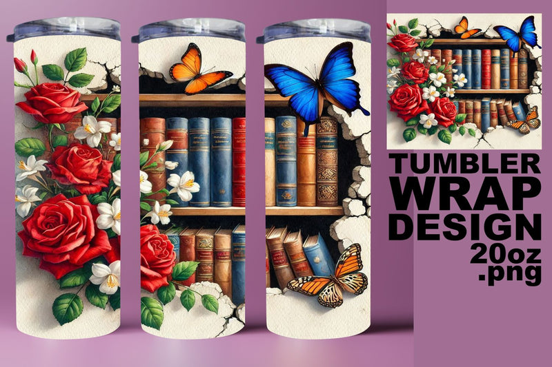 Fun tumbler wrap, ideal for sublimation projects! , Books Sublimation HoodArtCraft 