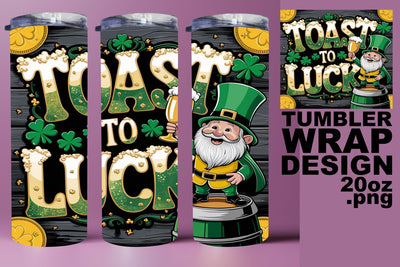 Fun tumbler wrap, ideal for sublimation projects! , St Patrick Sublimation HoodArtCraft 
