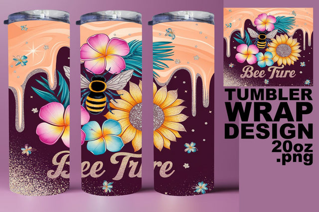 Fun tumbler wrap, perfect for creative projects! , Bee Sublimation HoodArtCraft 