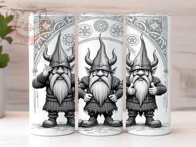 Fun Viking Gnomes Norse Mythology Tumbler, Fun Gnome Wrap, 20oz Sublimation Tumbler, Gnome Gift, Norse Mythology Decor, Cute Viking Drinkware, Whimsical Tumbler Sublimation Lara' s Designs 