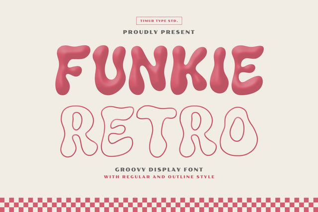Funkie Retro Font Font Timur type 