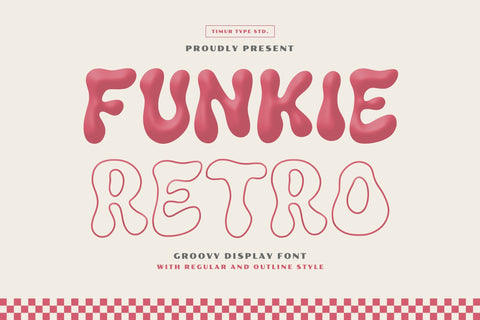 Funkie Retro Font Font Timur type 