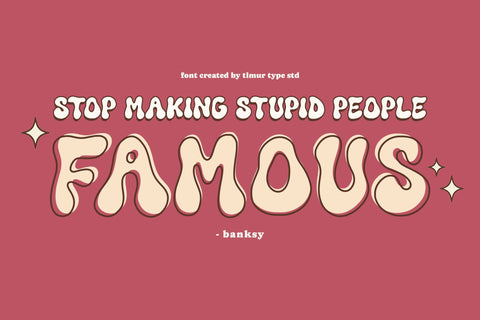 Funkie Retro Font Font Timur type 