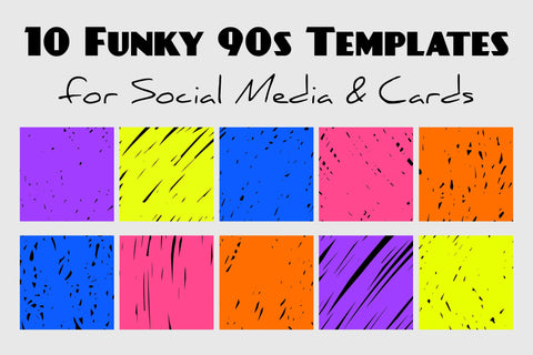 Funky 90s Grunge Square Backgrounds Digital Pattern Rin Green 