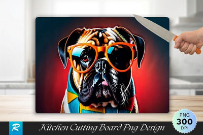 Funky Bulldog Cutting Board Sublimation Regulrcrative 