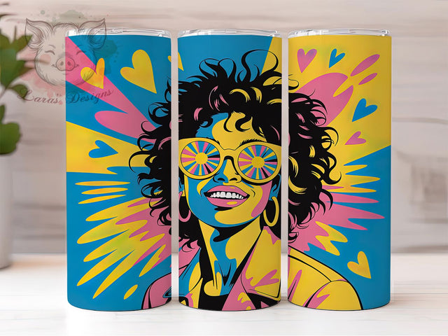 Funky Colorful Abstract Tumbler Wrap, Colorful Pop, Artistic Style, Vibrant Design, Creative Theme, Tumbler Wrap, Sublimation Design Sublimation Lara' s Designs 
