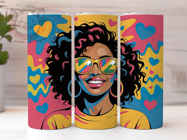 Funky Colorful Abstract Tumbler Wrap, Colorful Pop, Artistic Style, Vibrant Design, Creative Theme, Tumbler Wrap, Sublimation Design Sublimation Lara' s Designs 
