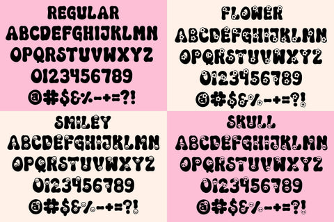 Funky Daisy - All-Caps Decorative Font Font Jyllyco 