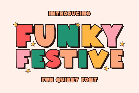 Funky Festive - Fun Quirky Font Font Masyafi Studio 