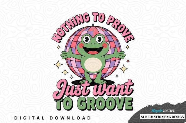 Funky frog disco sublimation design Sublimation Regulrcrative 