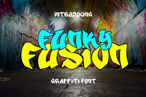 Funky Fusion - Graffiti Font Font Mozzatype 