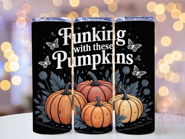 Funky Groovy Pumpkin Fall Tumbler, Fall Pumpkins Wrap, 20oz Sublimation, Autumn Funk Cup, Funny Pumpkin Mug, Groovy Fall Tumbler, Pumpkin Season Drinkware Sublimation SvggirlplusArt 