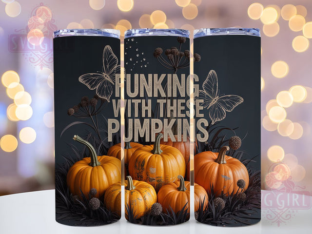 Funky Groovy Pumpkin Fall Tumbler, Fall Pumpkins Wrap, 20oz Sublimation, Autumn Funk Cup, Funny Pumpkin Mug, Groovy Fall Tumbler, Pumpkin Season Drinkware Sublimation SvggirlplusArt 
